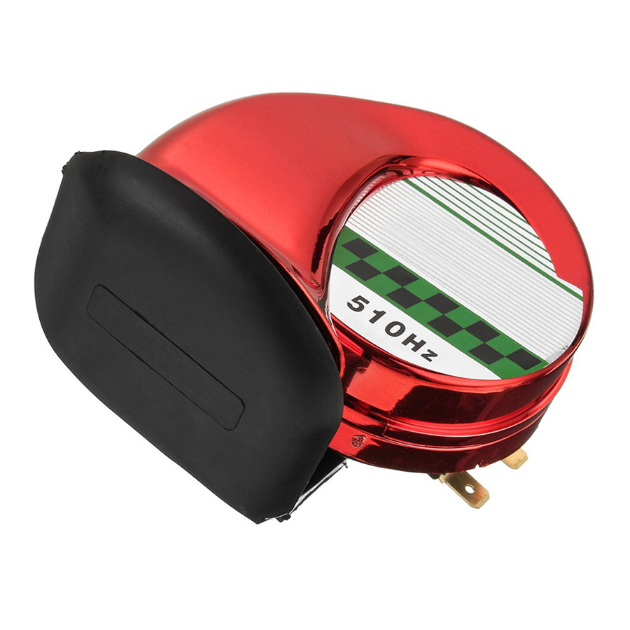 1Pcs Motorcycle Car Snail Horn 510Hz 130 dB Loud Sound Speaker Waterproof  Red