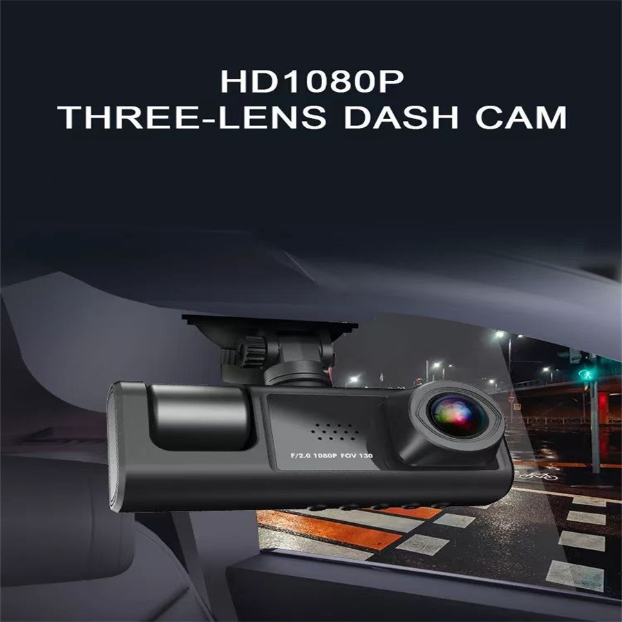 Dash Cam With Three HD Lenses Memory Not included